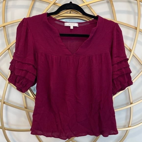 WAYF blouses with ruffle sleeves size Small - Picture 1 of 5